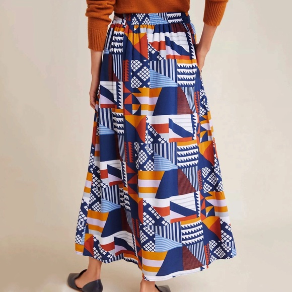 Anthropologie Sofia Abstract Midi Skirt - Picture 3 of 5